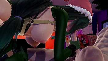 [Asui Until Orgasm, Big Tits, Hentai] Fingering Tsuyu Asui Until Orgasm 3D Animation SFM Porn