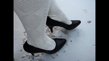 [By, By Isabelle, Sandrine] Outdoor Shoeplay In The Snow By Isabelle Sandrine