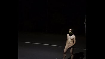 [His Naked Body, Kicker, Showing] Kicker Scooter Showing His Naked Body In Public By The Main Road And Chasing His Cock